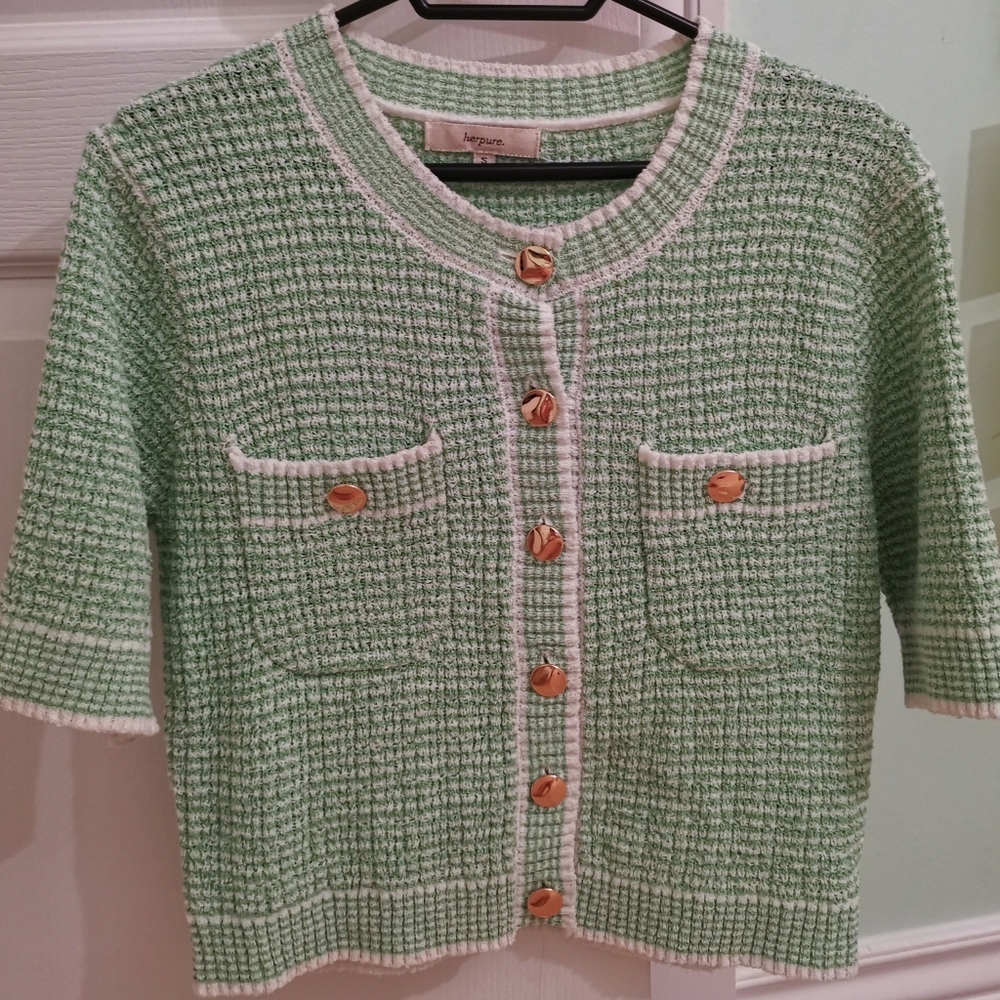 tweed knit top